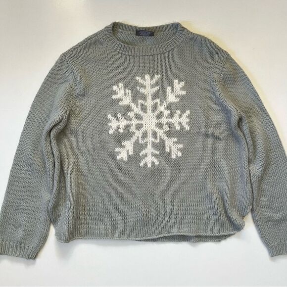 Wooden Ships GREY Knit Snowflake Knit M/L - Picture 2 of 10